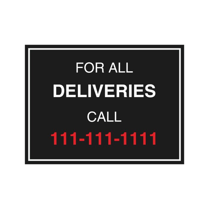 For All Deliveries Call (#)