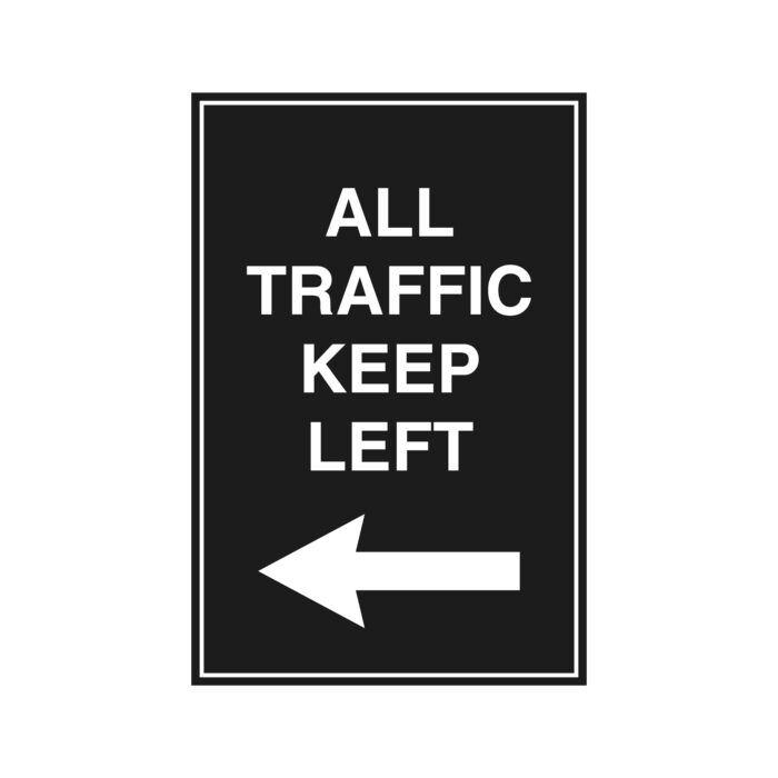 All Traffic Keep Left or Right (w/Arrow)