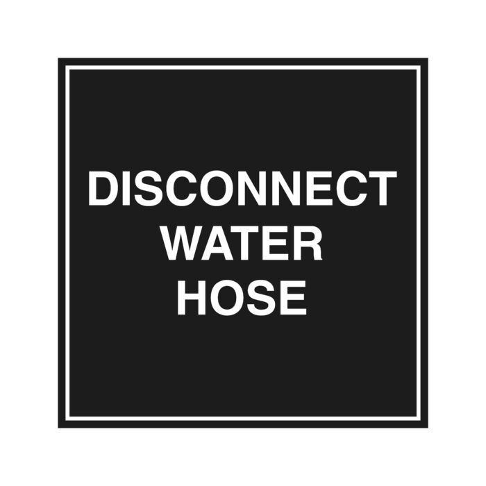 Disconnect Water Hose