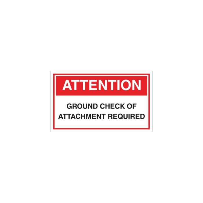 Ground Check of Attachment Decal
