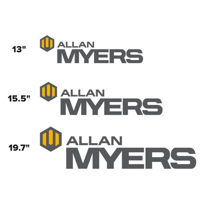 Allan Myers Reflective Logo Decals (Various Sizes)