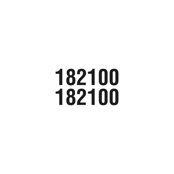 2" Equipment Unit Numbers (Black Reflective Set)